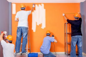 Home improvement , Renovation set. asian craftsman working at home